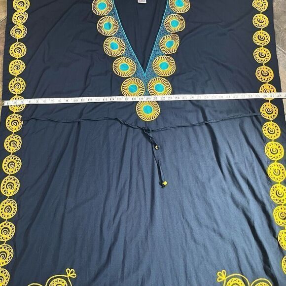 La LeeLa Women Maxi Summer Dress Swimsuit Cover-up Low Cut V-neck One Size Fits - Picture 7 of 9